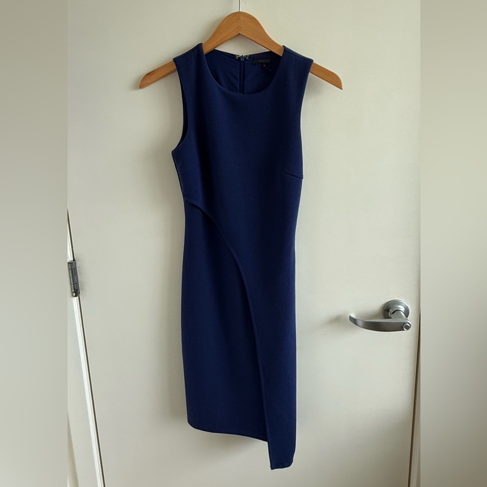 Bobi Black Navy Midi Dress